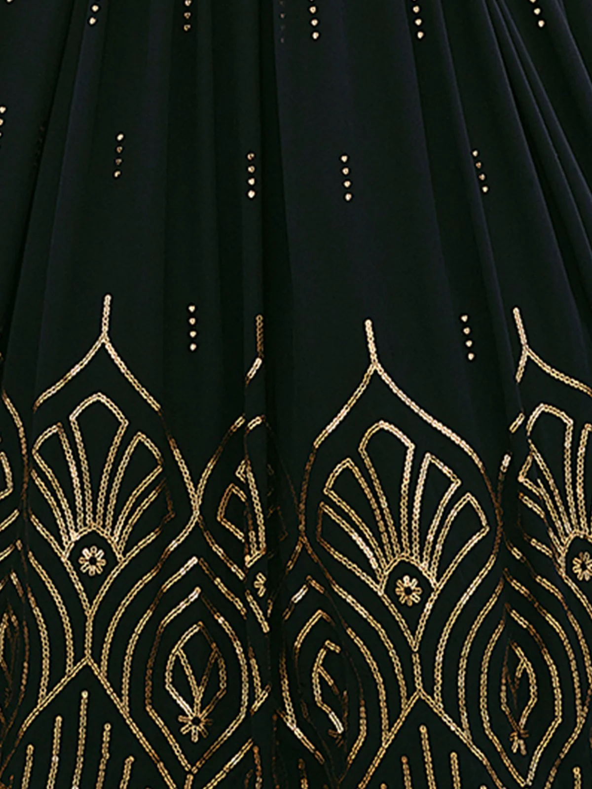 Odette Women Classy Black Georgette Semi-Stitched Lehenga Choli - Image 5