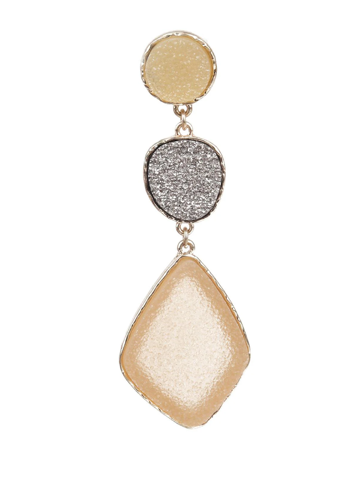 Odette Women Classy Gold Dangle Earrings - Image 2