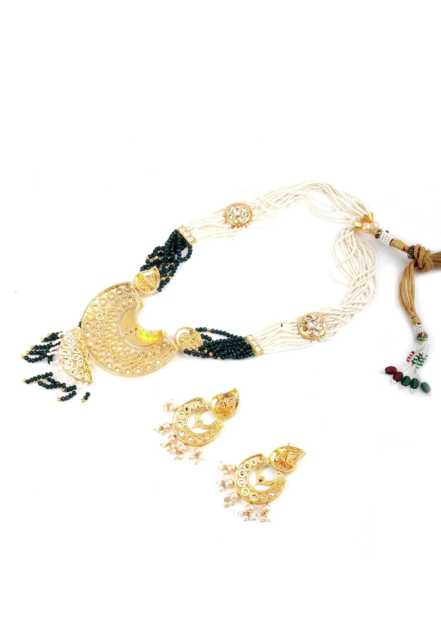 Odette Women Classy Green Necklace Set - Image 5