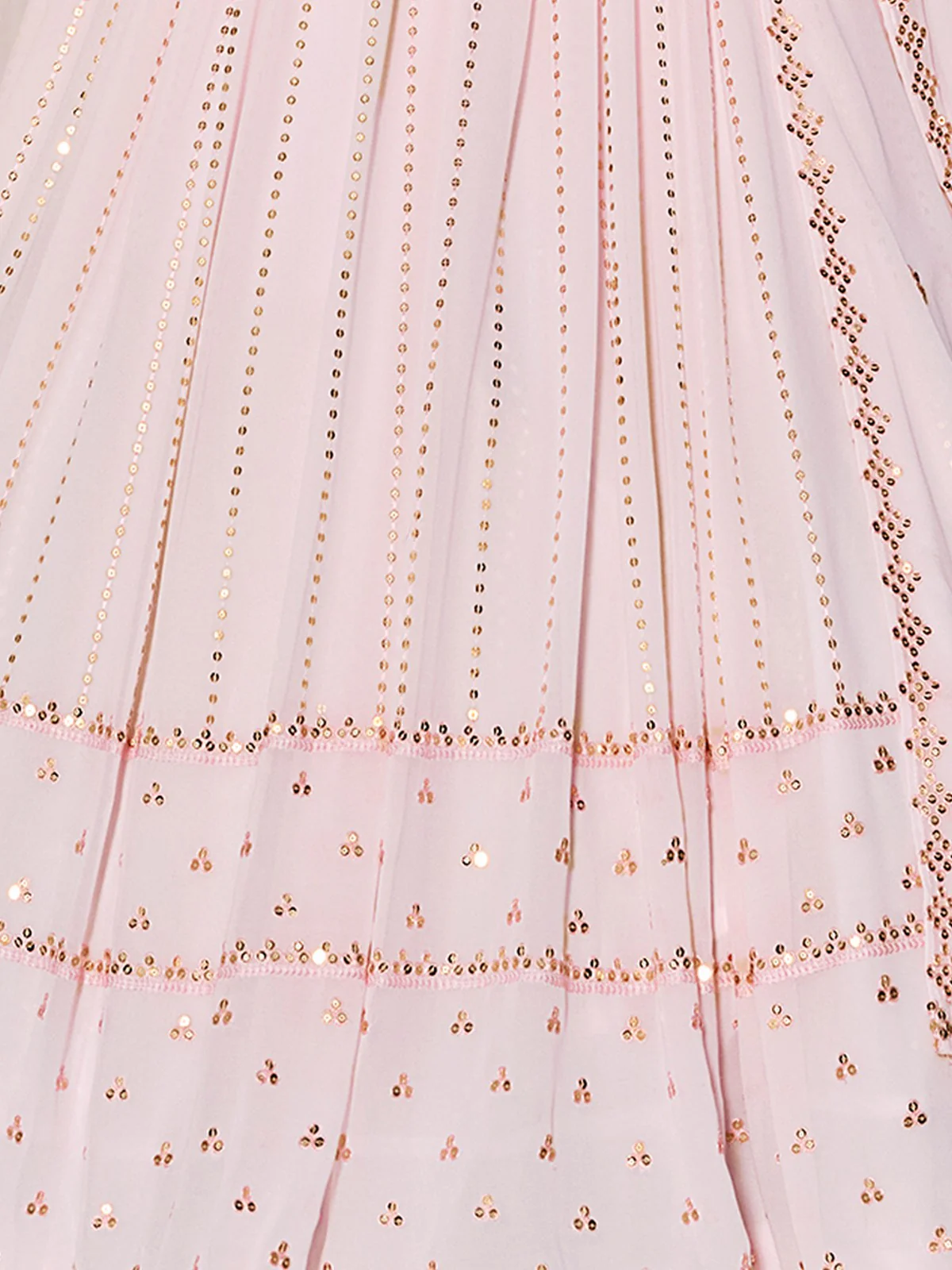 Odette Women Classy Pink Georgette Semi-Stitched Lehenga Choli - Image 3