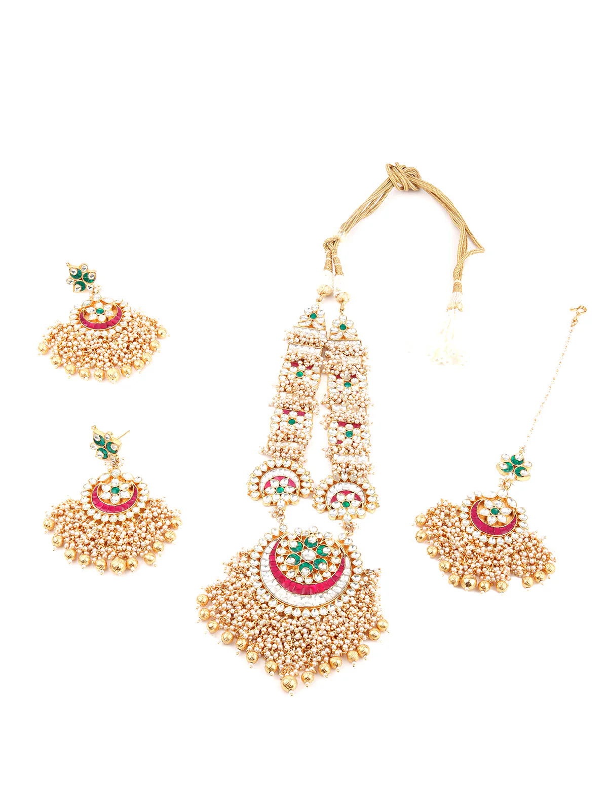 Odette Women Cluster Beads White Jewelry Set - Image 3