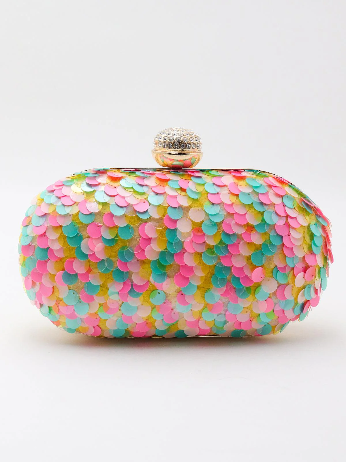 Odette Women Clutch Decked With Tensile Light-Coloured Chunks - Image 3