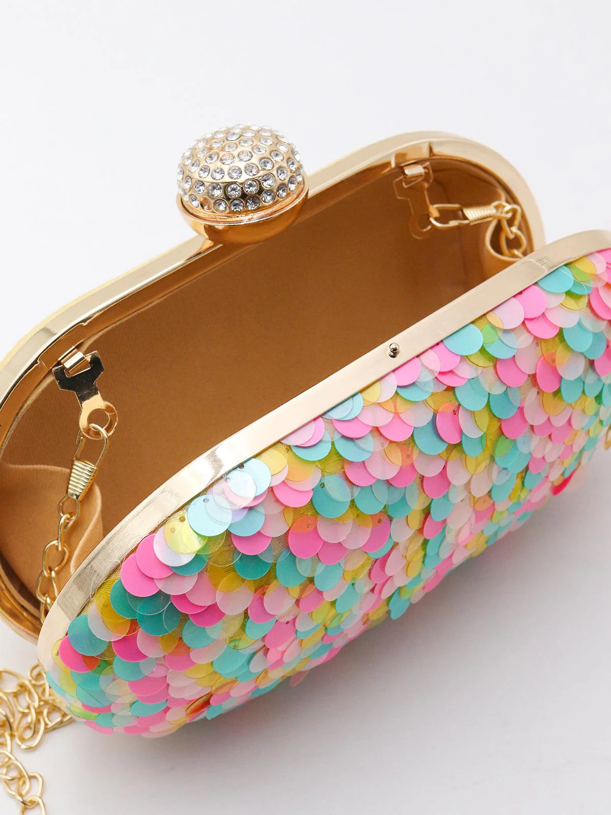 Odette Women Clutch Decked With Tensile Light-Coloured Chunks - Image 4