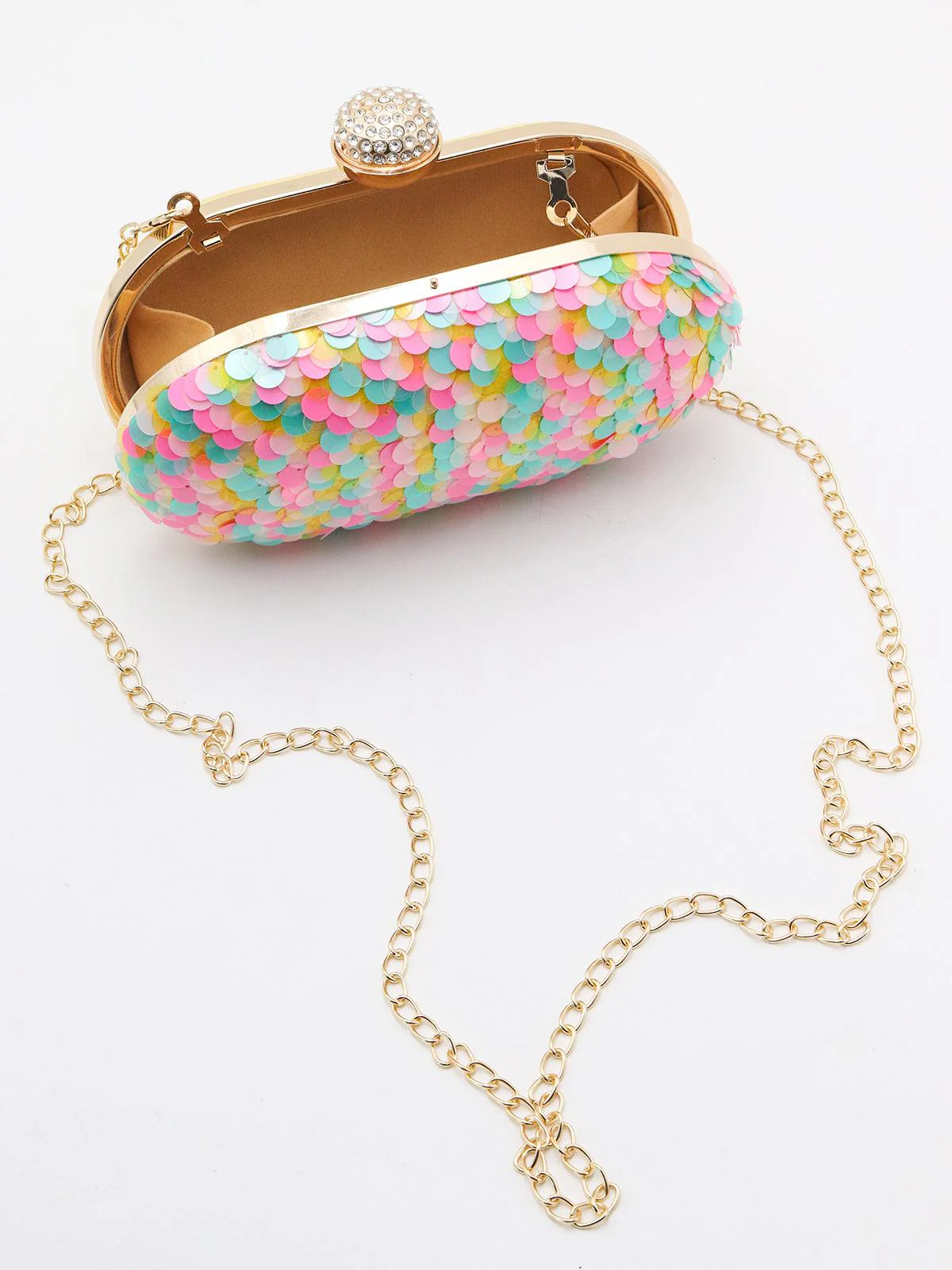 Odette Women Clutch Decked With Tensile Light-Coloured Chunks - Image 5