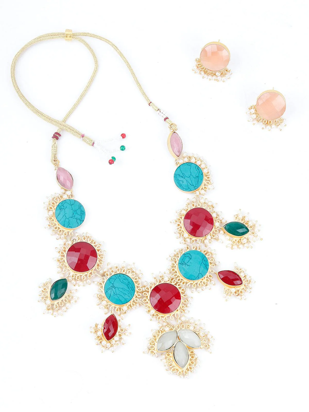 Odette Women Coloured Rhinestone Necklace - Image 3