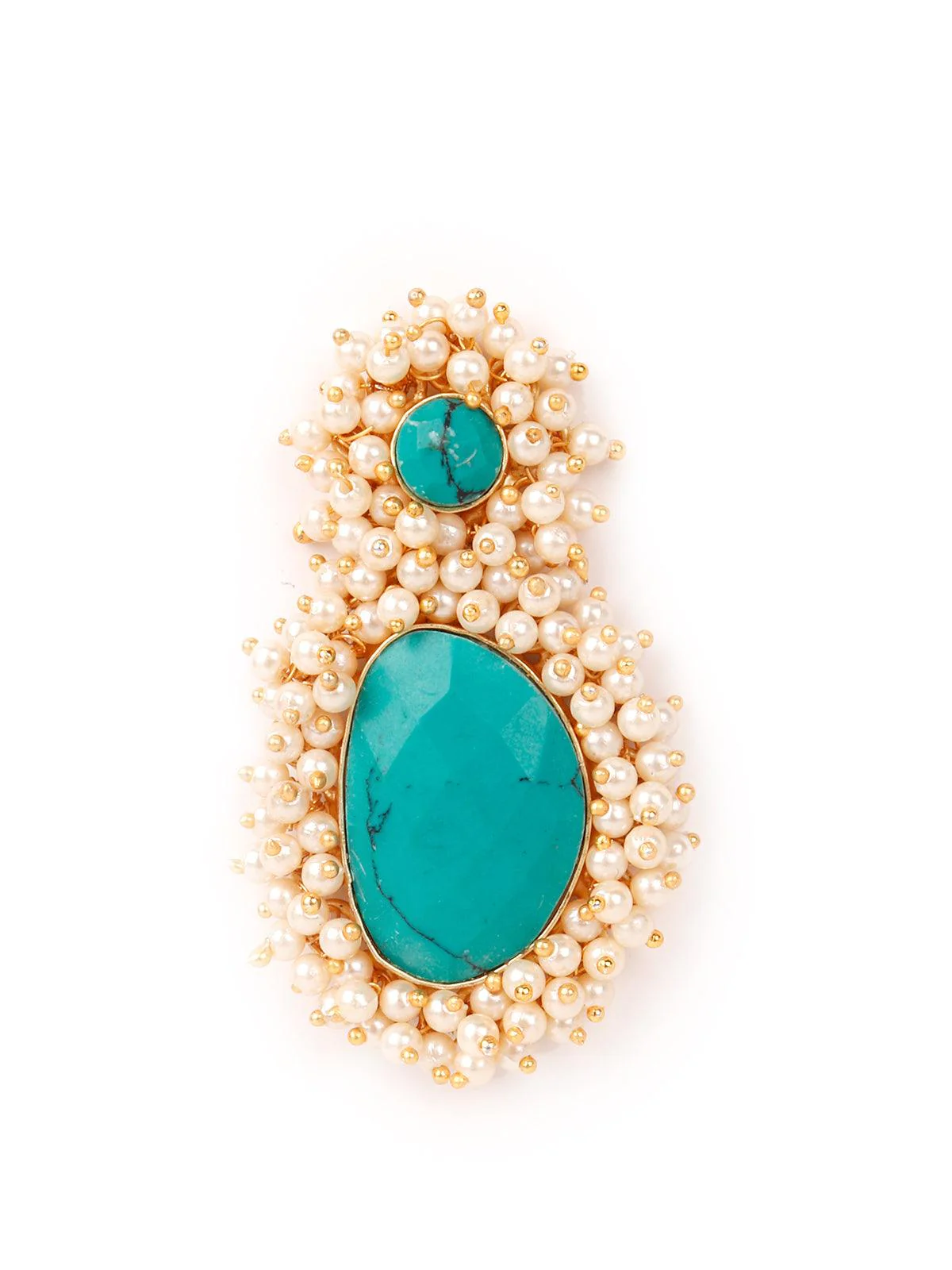 Odette Women Contemporary Emerald Green Dangler - Image 4