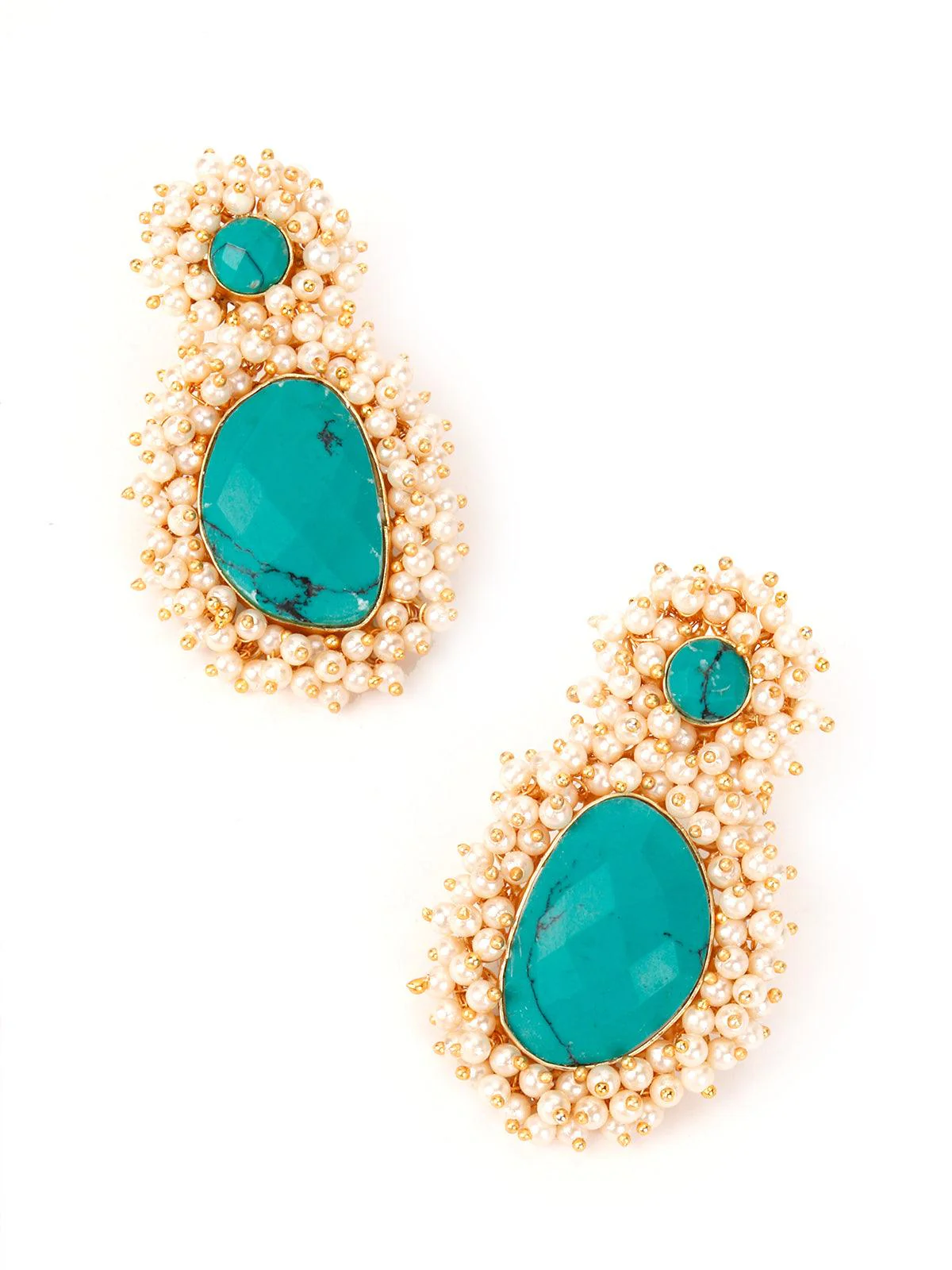 Odette Women Contemporary Emerald Green Dangler - Image 6