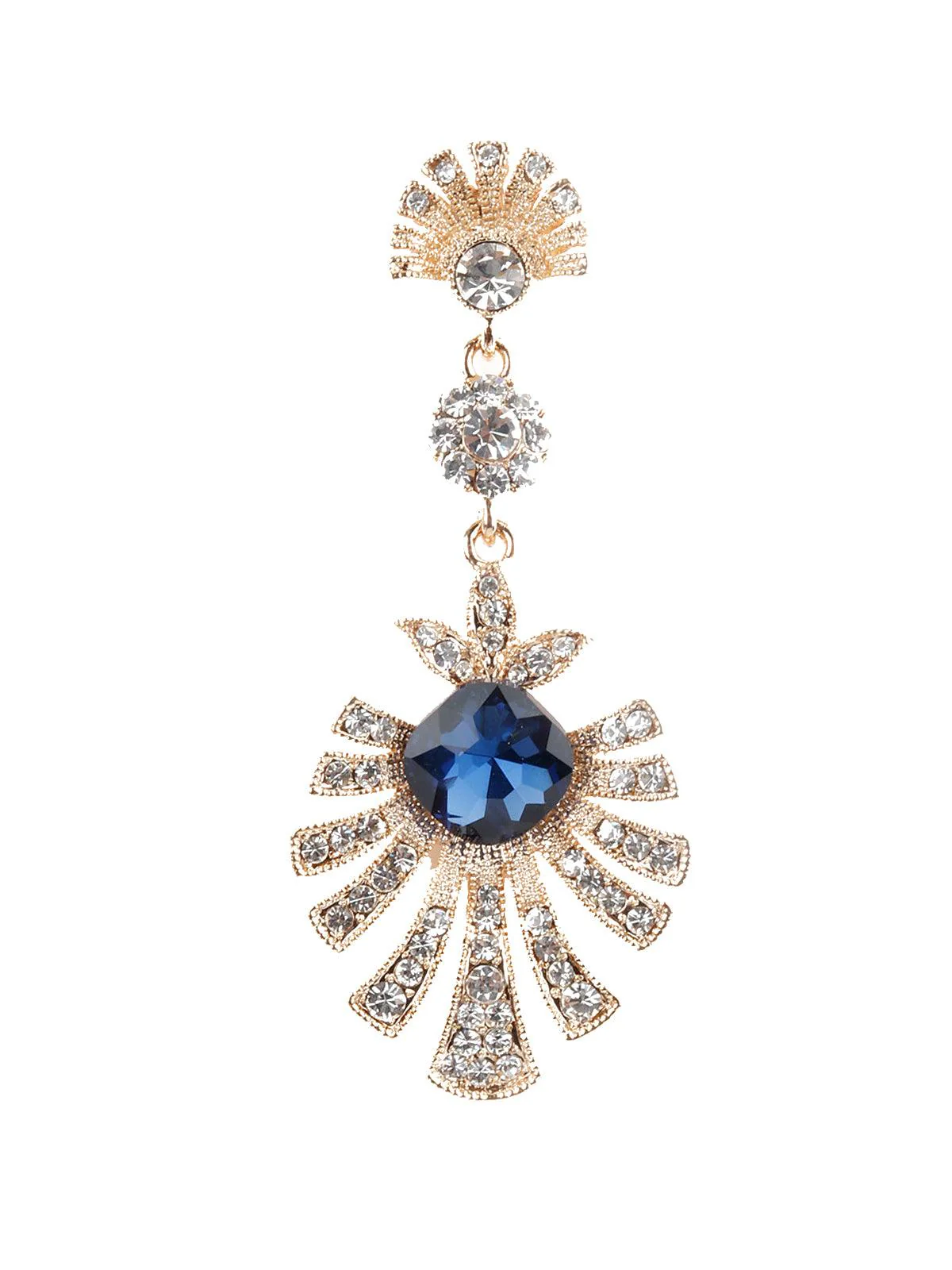 Odette Women Gold And Silver Dangling Earrings - Image 4