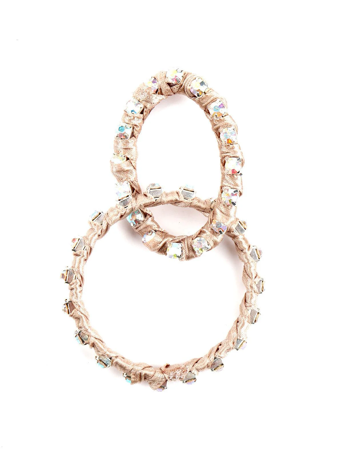 Odette Women Beige Glittery Dangle Earrings - Image 3