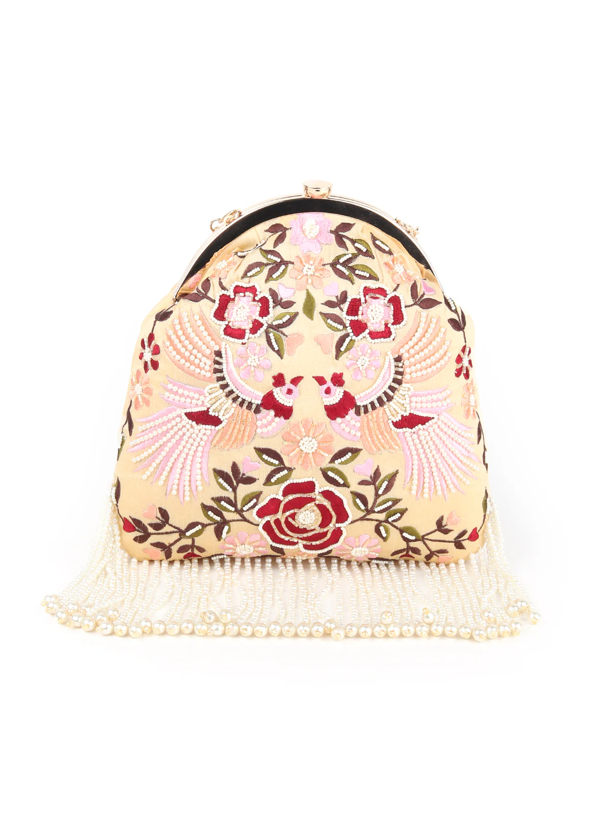 Odette Women Beige Lovely Batuwa Handbag - Image 3