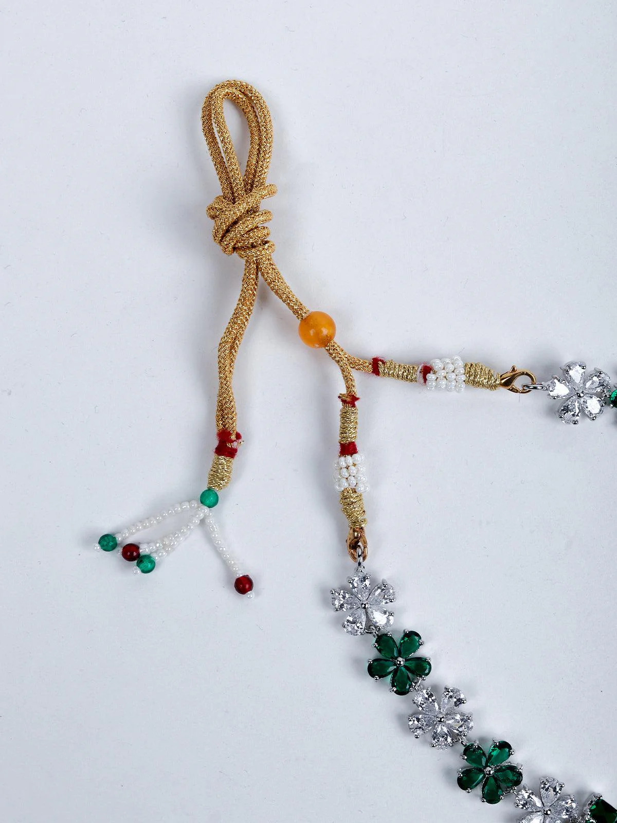 Odette Women Bottle Green Trendy Necklace Set - Image 7