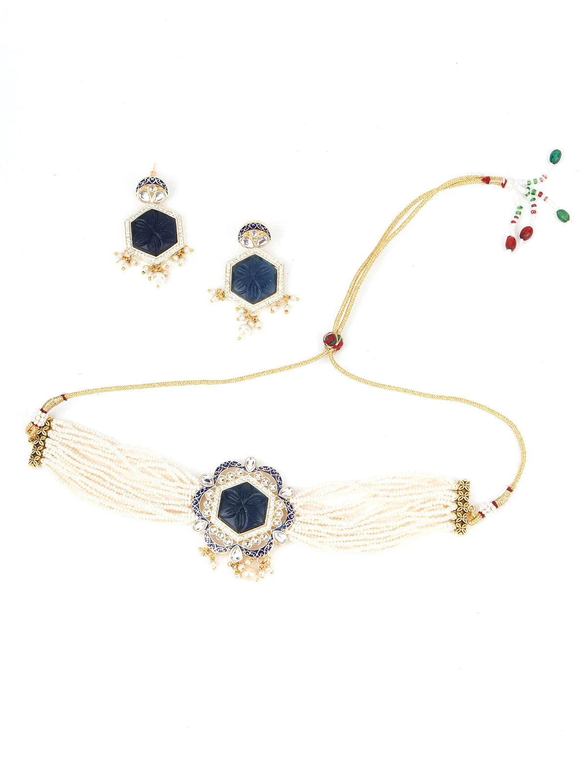Odette Women Dark Blue Choker Necklace - Image 3
