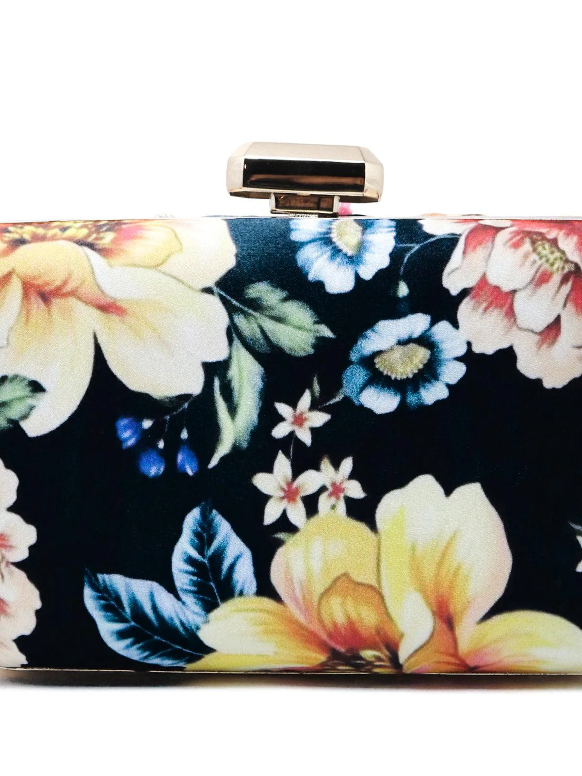 Odette Women Decorative Blue Rectangular Clutch - Image 5