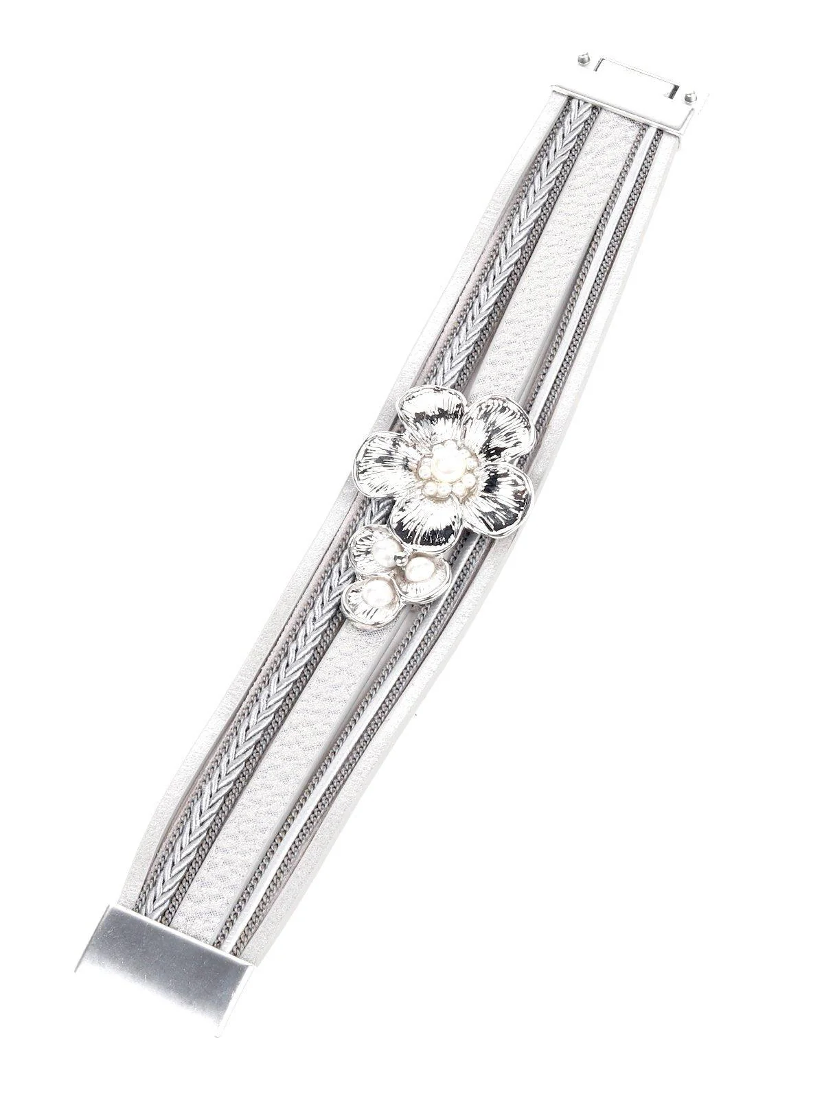 Odette Women Elegant Grey Cuff Bracelet - Image 5