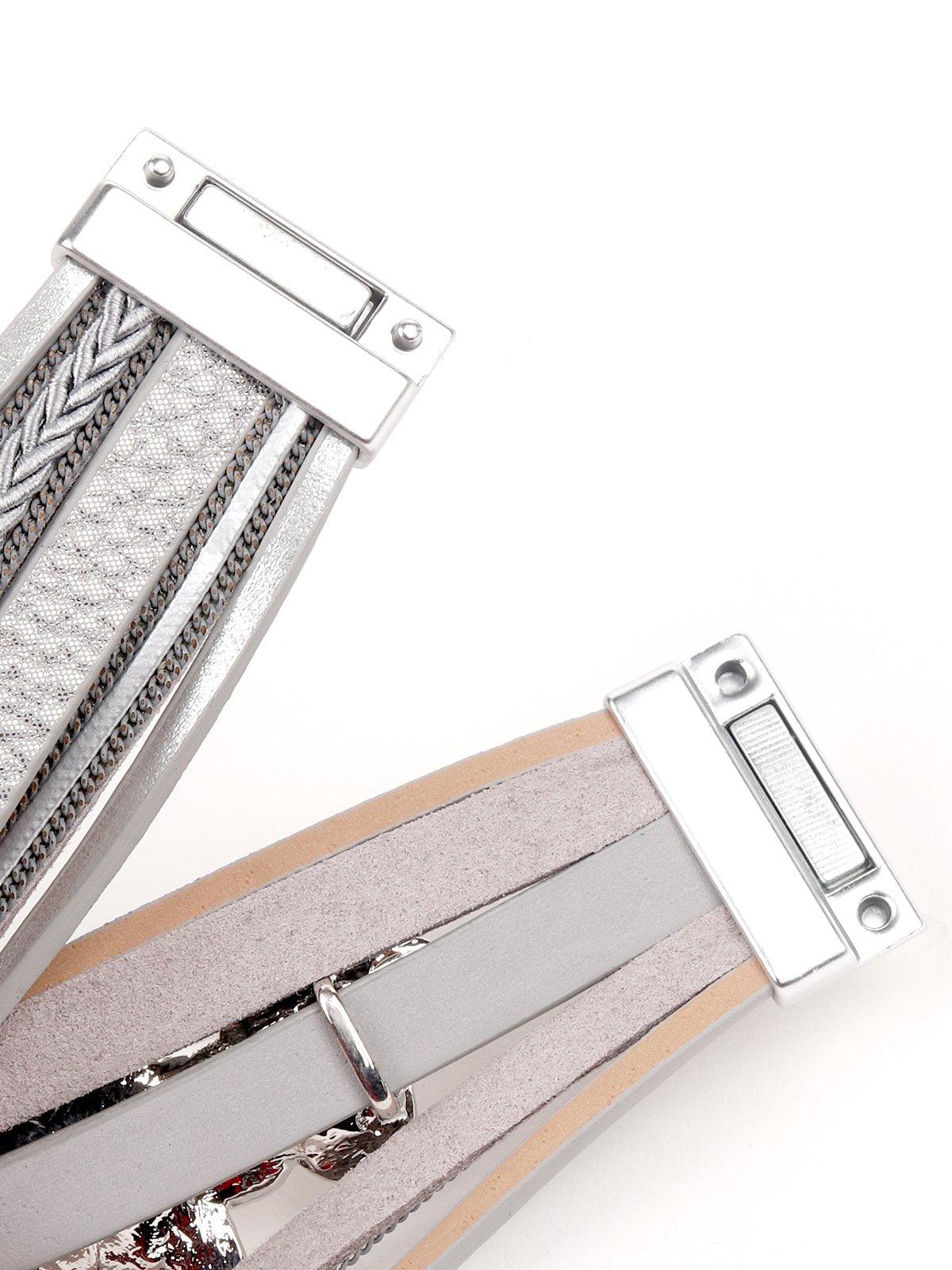 Odette Women Elegant Grey Cuff Bracelet - Image 6