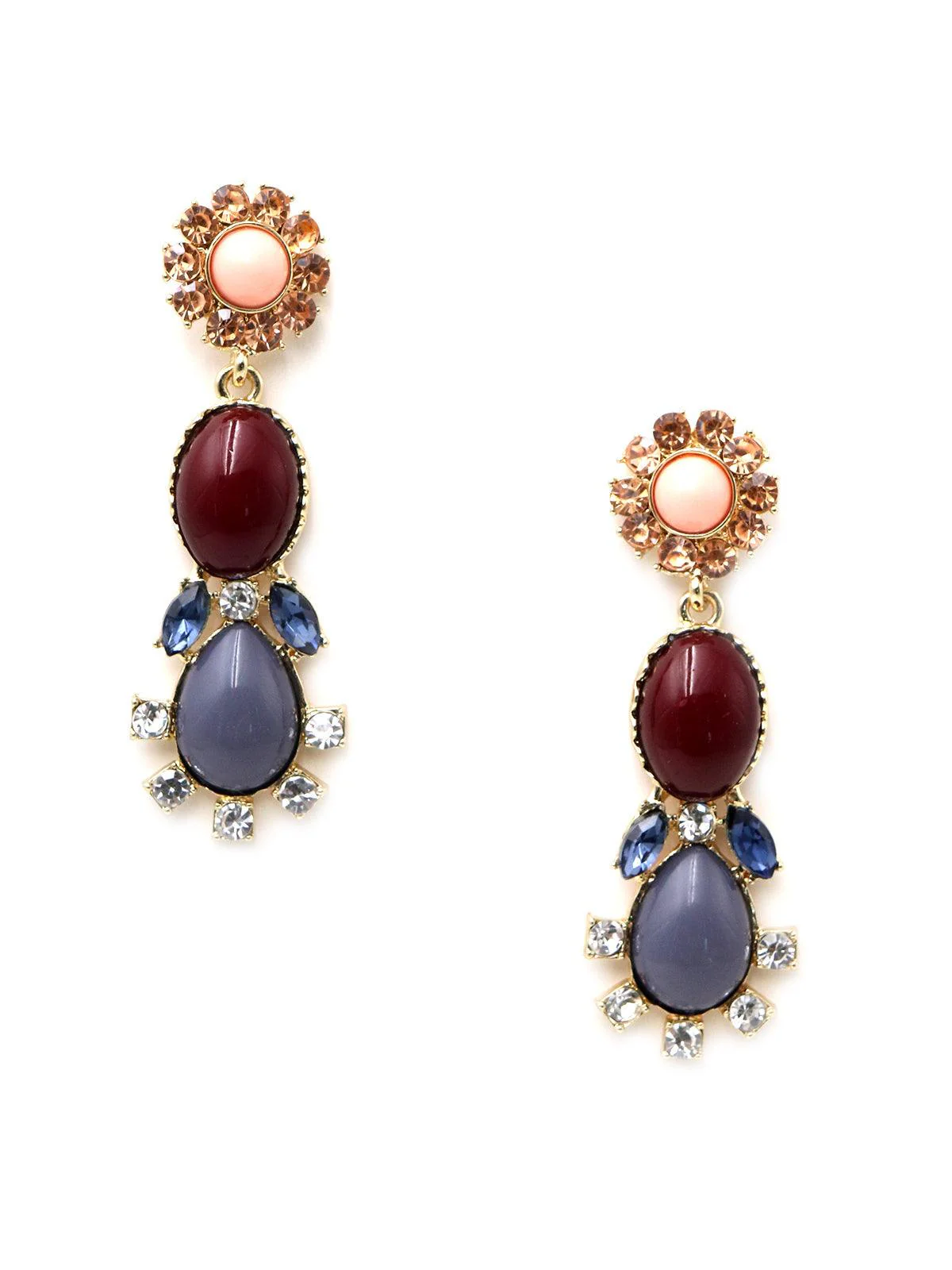 Odette Women Flower Vine Dangle Earrings - Image 3