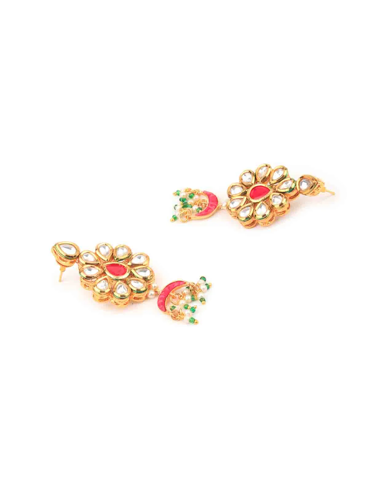 Odette Women Green Pearl Necklace Set - Image 4