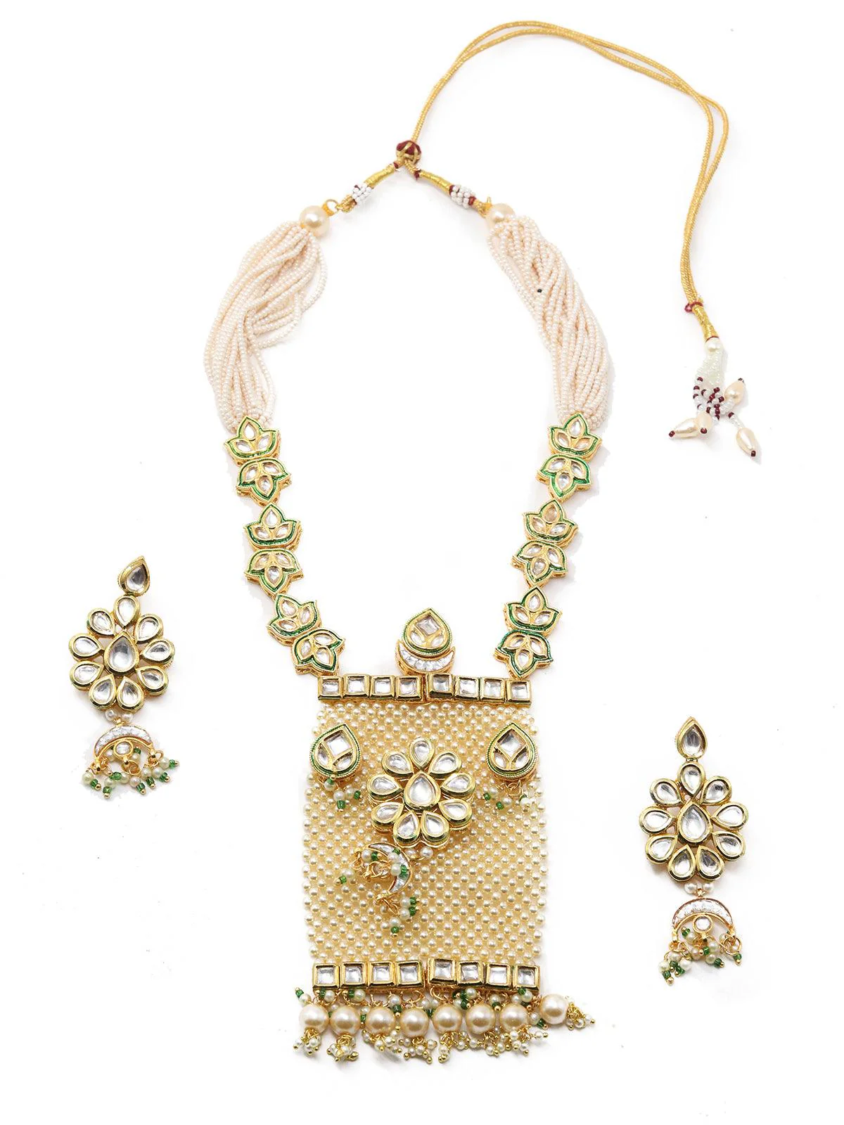 Odette Women Gold Tone-Pearl Queen Necklace Set! - Image 3