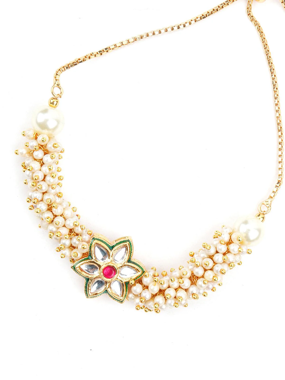 Odette Women Gold Tone Pretty Pearl Bracelet - Image 4
