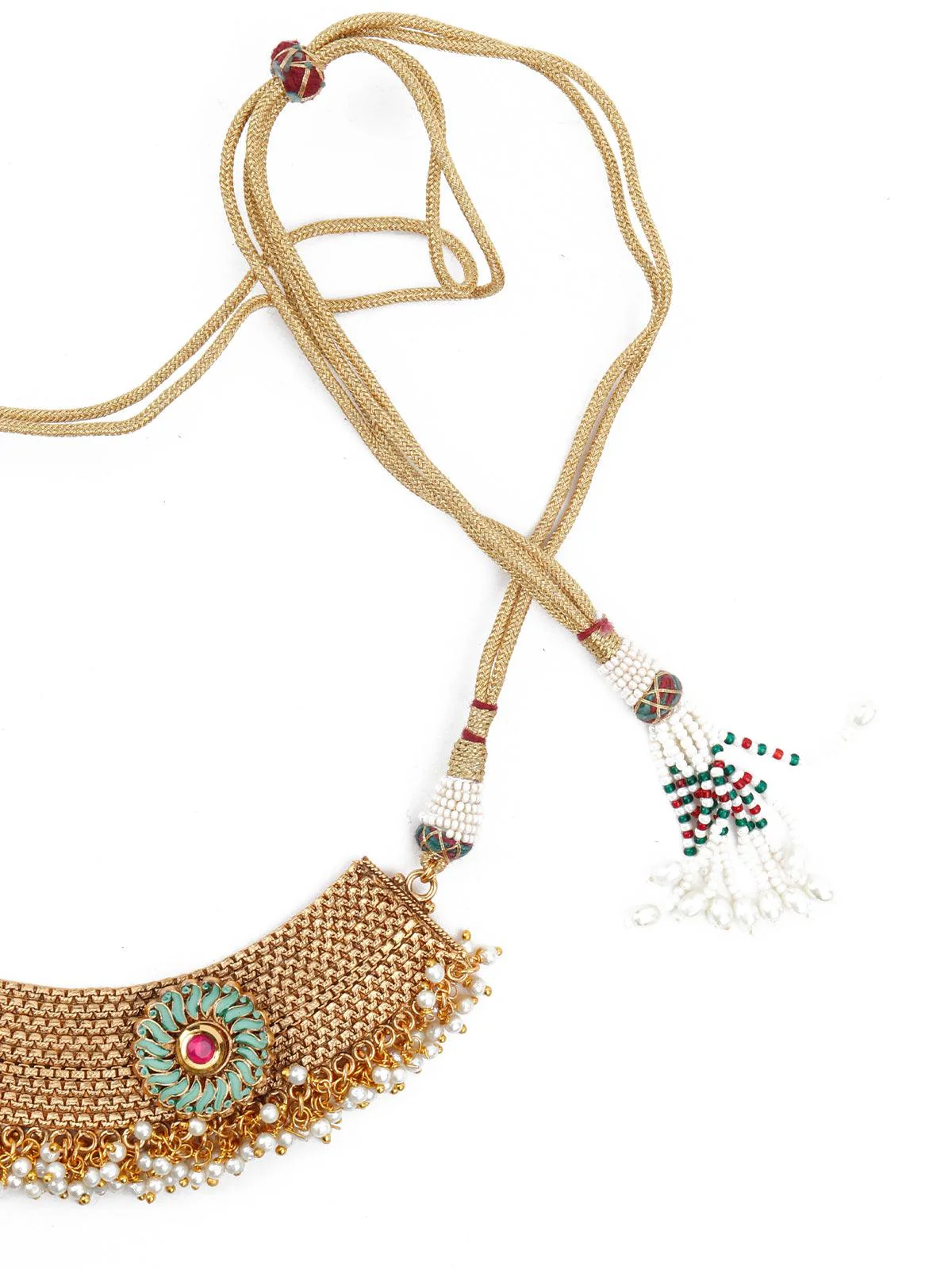 Odette Women Gold Tone U-Shape Elegant Necklace - Image 6