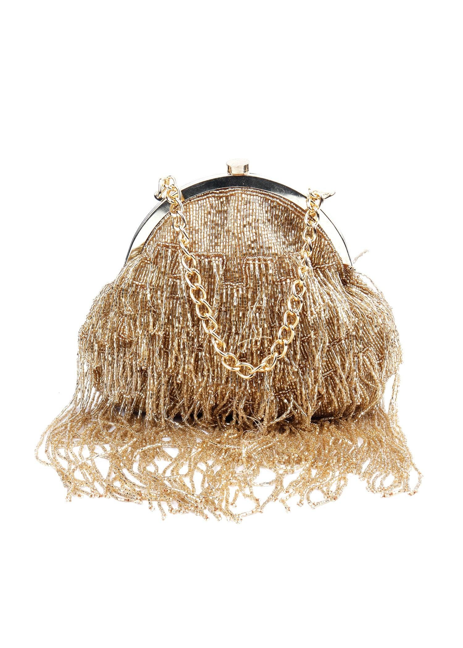 Odette Women Golden Tassel Splendid Batuwa - Image 3