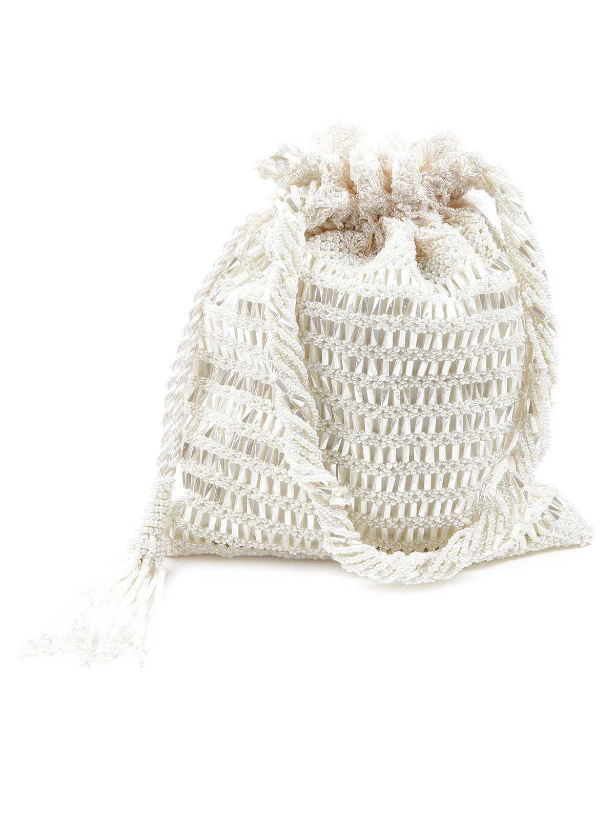 Odette Women Good-Looking Off-White Potli - Image 3