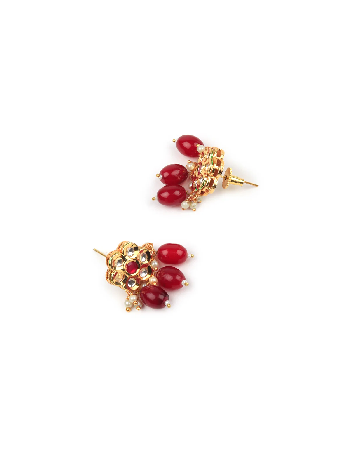 Odette Women Gorgeous White And Red Long Necklace Set - Image 6