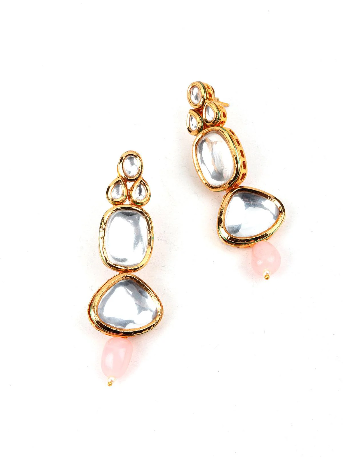 Odette Women Grand Pink Mani & Kundan Necklace Set! - Image 6