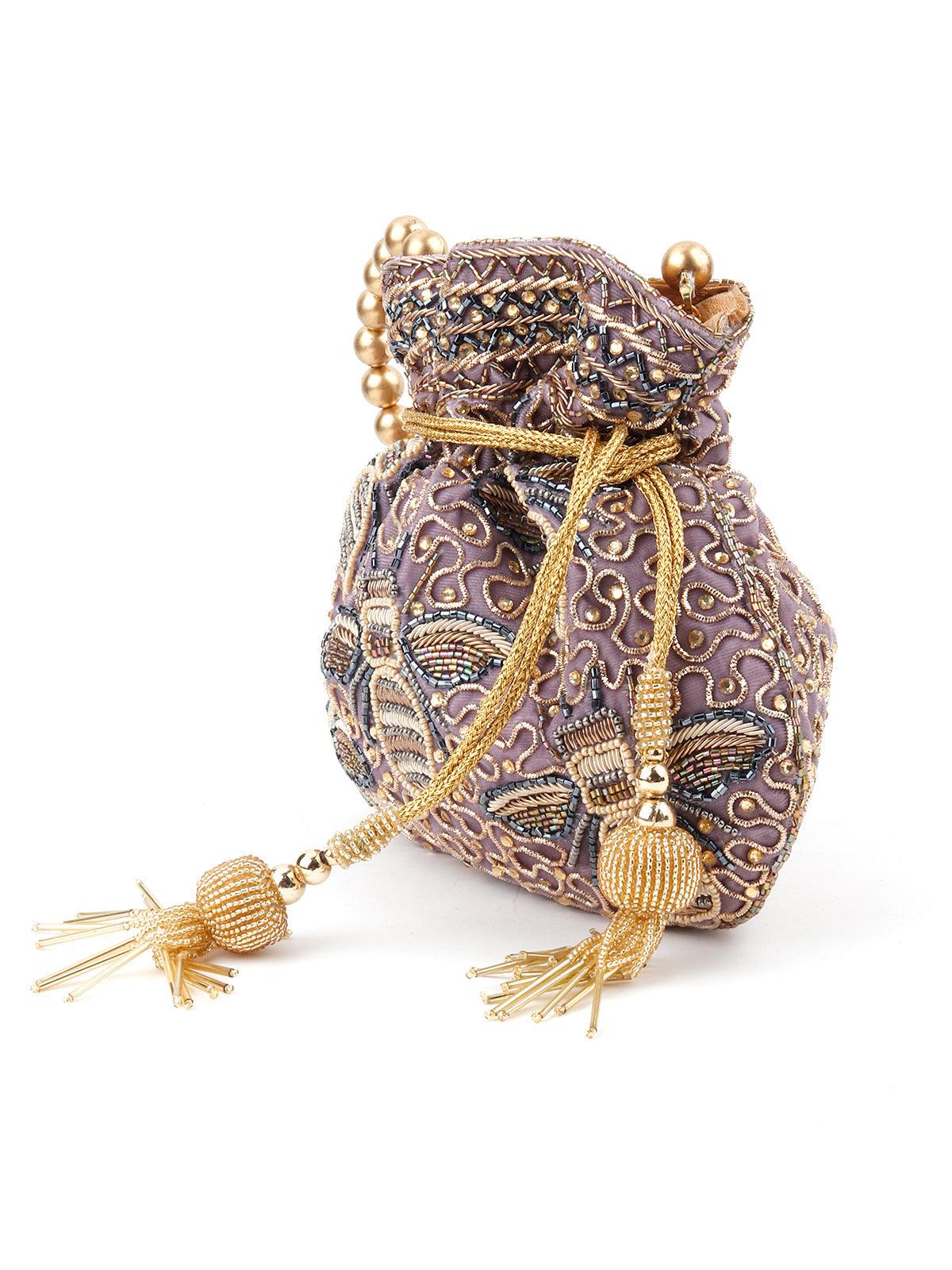 Odette Women Lavender Alluring Designer Potli - Image 4