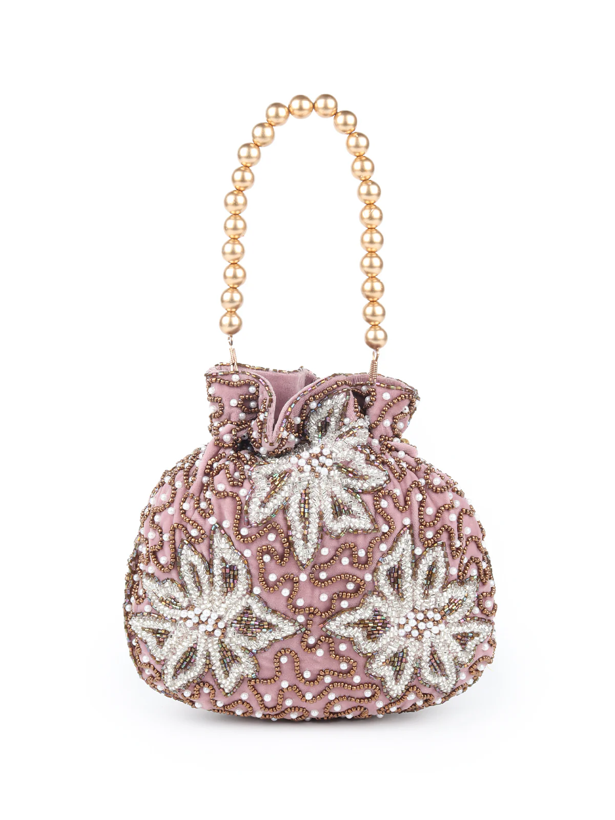 Odette Women Lavender Embellished Potli Handbag! - Image 3