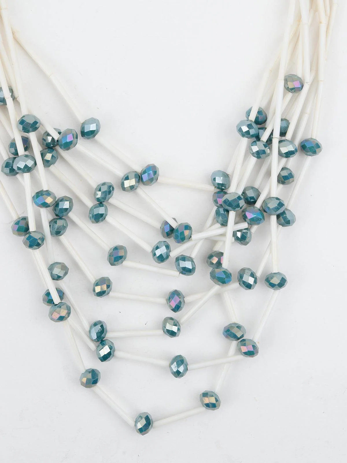 Odette Women Layered Off-White Beach Necklace - Image 5