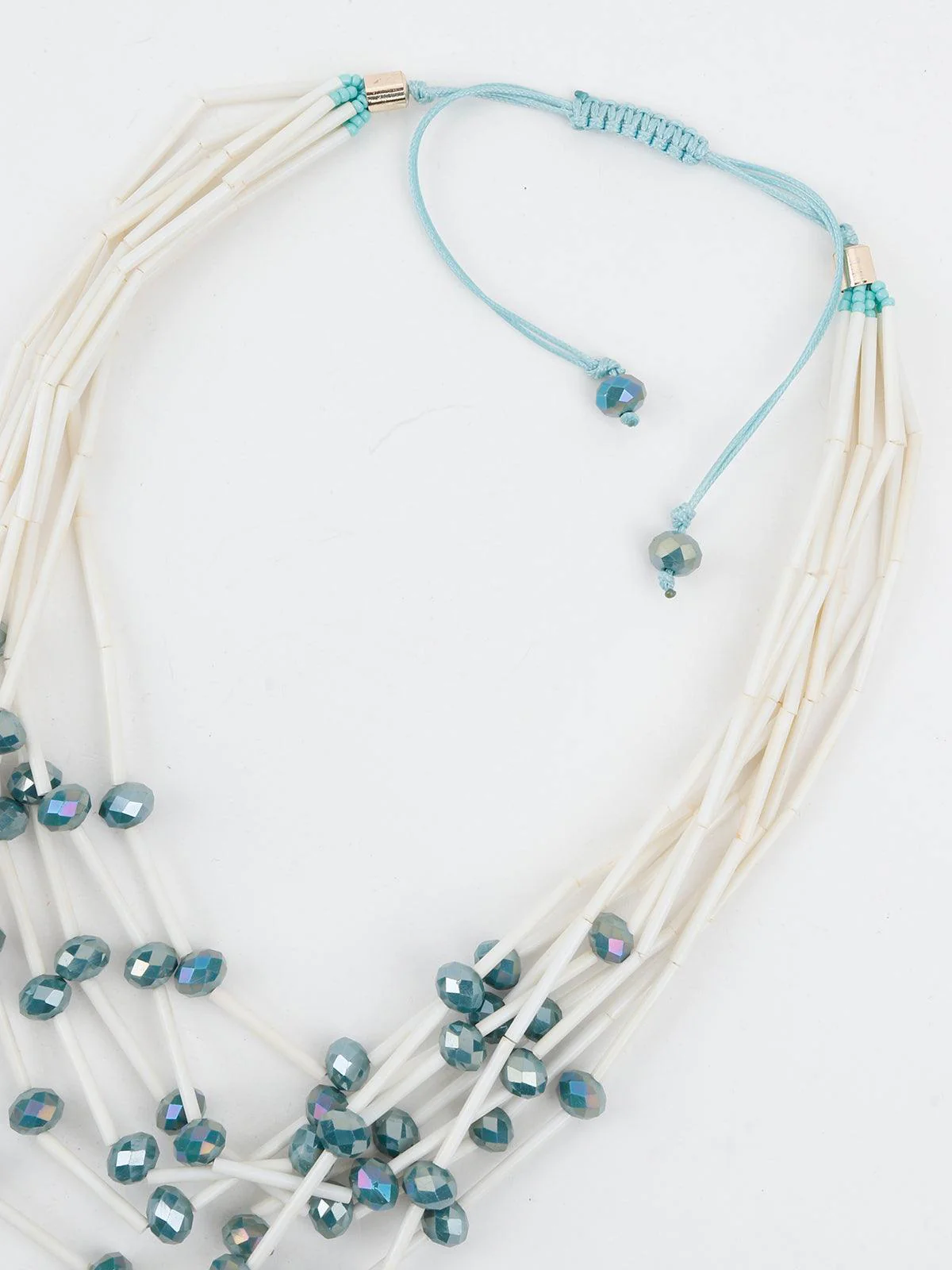 Odette Women Layered Off-White Beach Necklace - Image 6