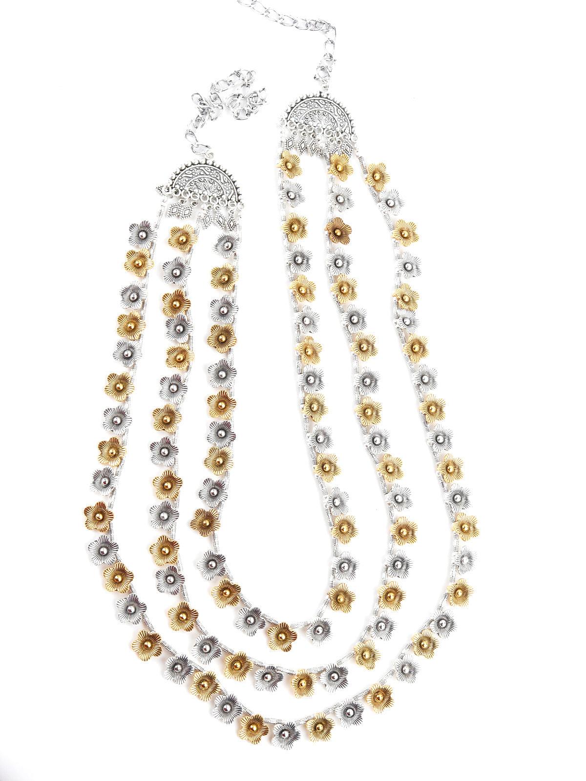Odette Women Long Brass Look Heavy Necklace! - Image 3