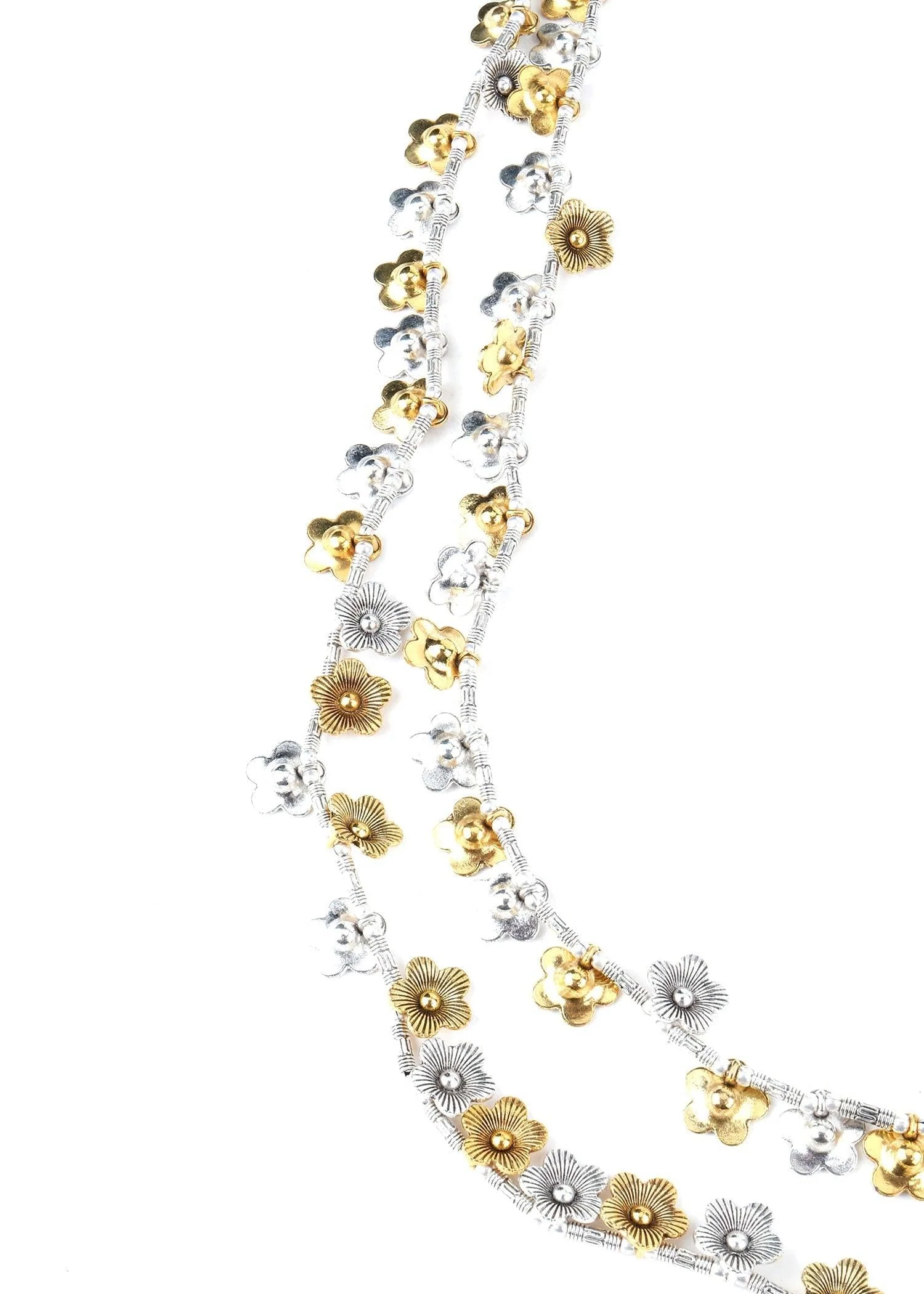 Odette Women Long Brass Look Heavy Necklace! - Image 6