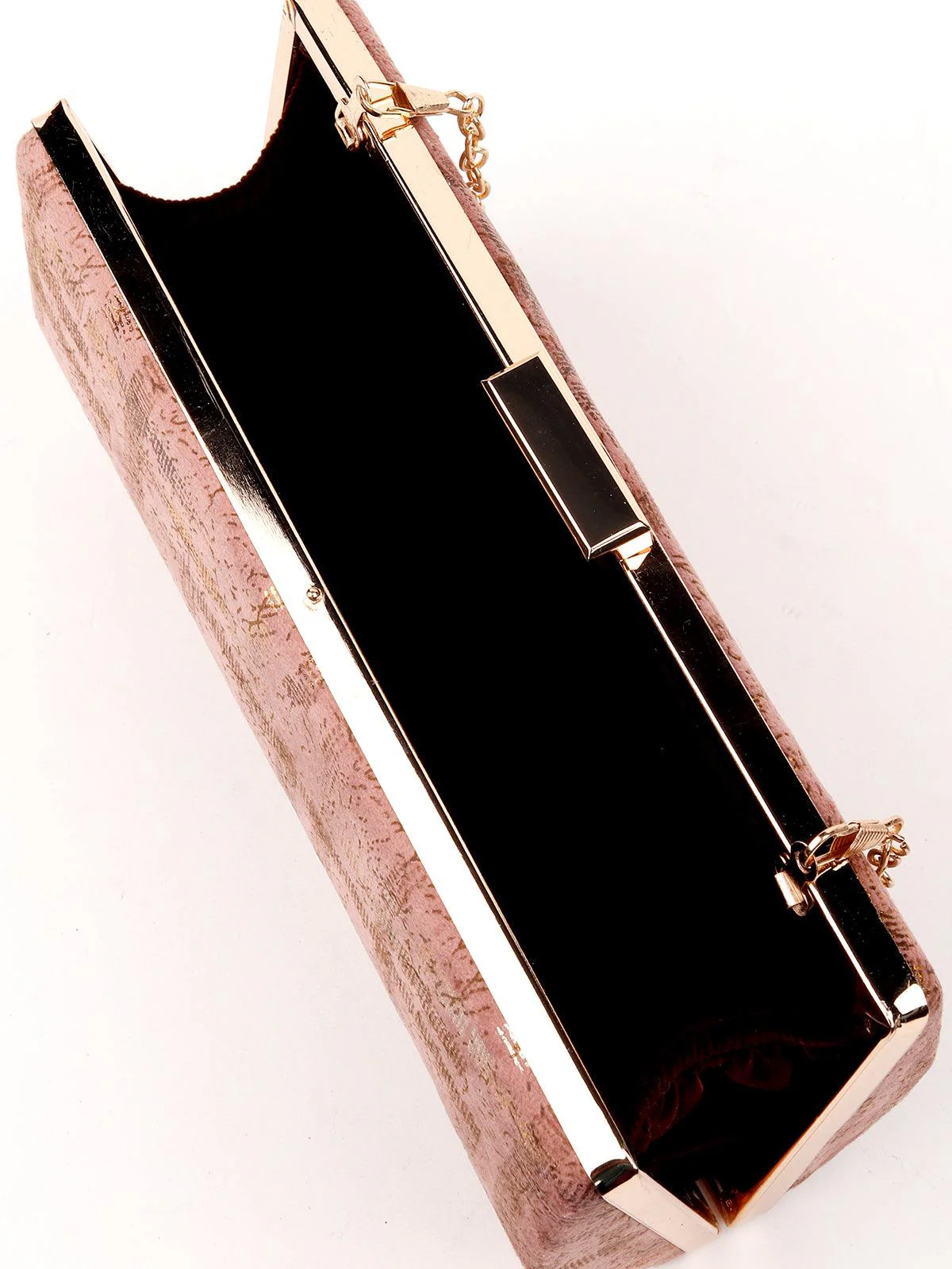 Odette Women Black Suede Clutch - Image 6