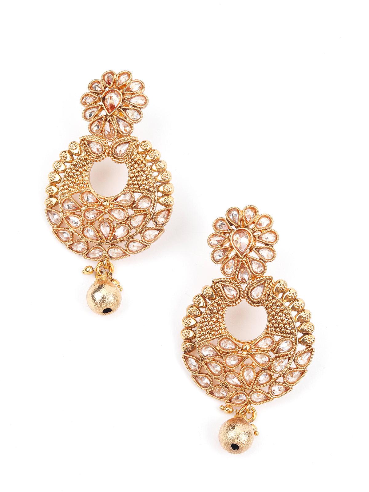 Odette Women Ornate Pearl Dazzling Necklace Set - Image 4