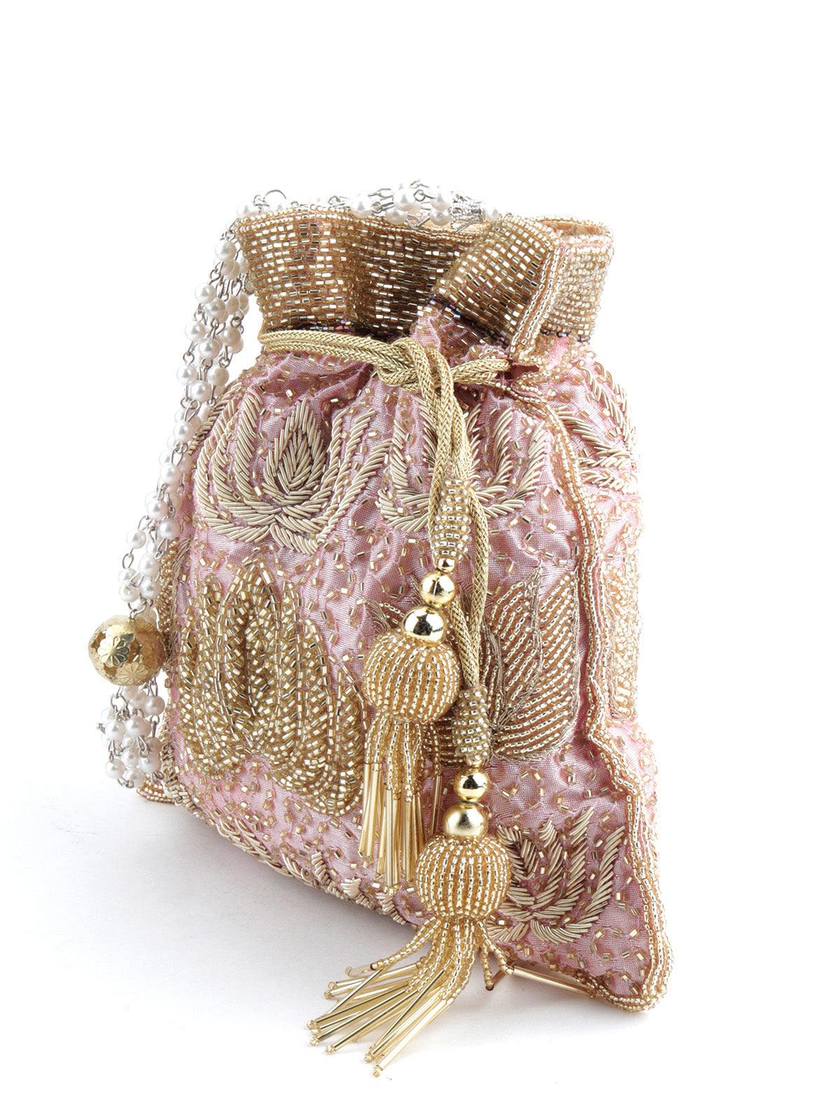 Odette Women Pink Bright Potli Bag - Image 4