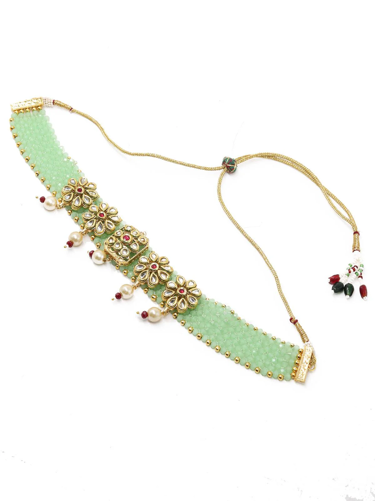Odette Women Pista Green Adorable Onyx Choker - Image 3
