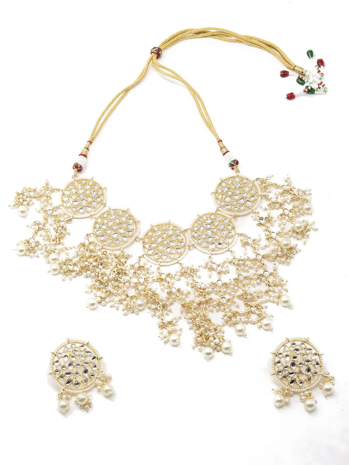 Odette Women Pretty Gold Tone Choker Set! - Image 3