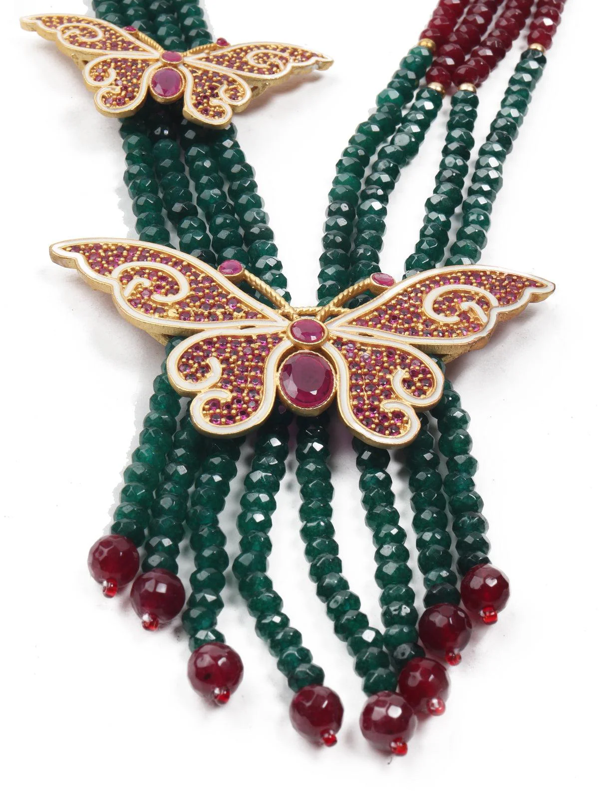 Odette Women Princely Green Necklace Set - Image 5