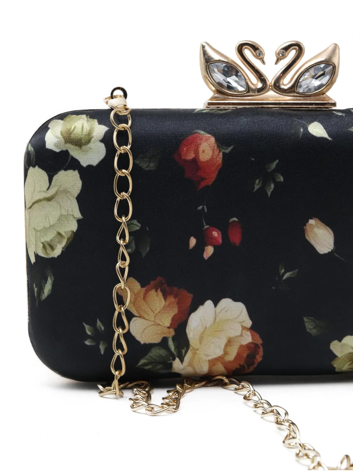 Odette Women Rectangular Elegant Black Clutch - Image 5