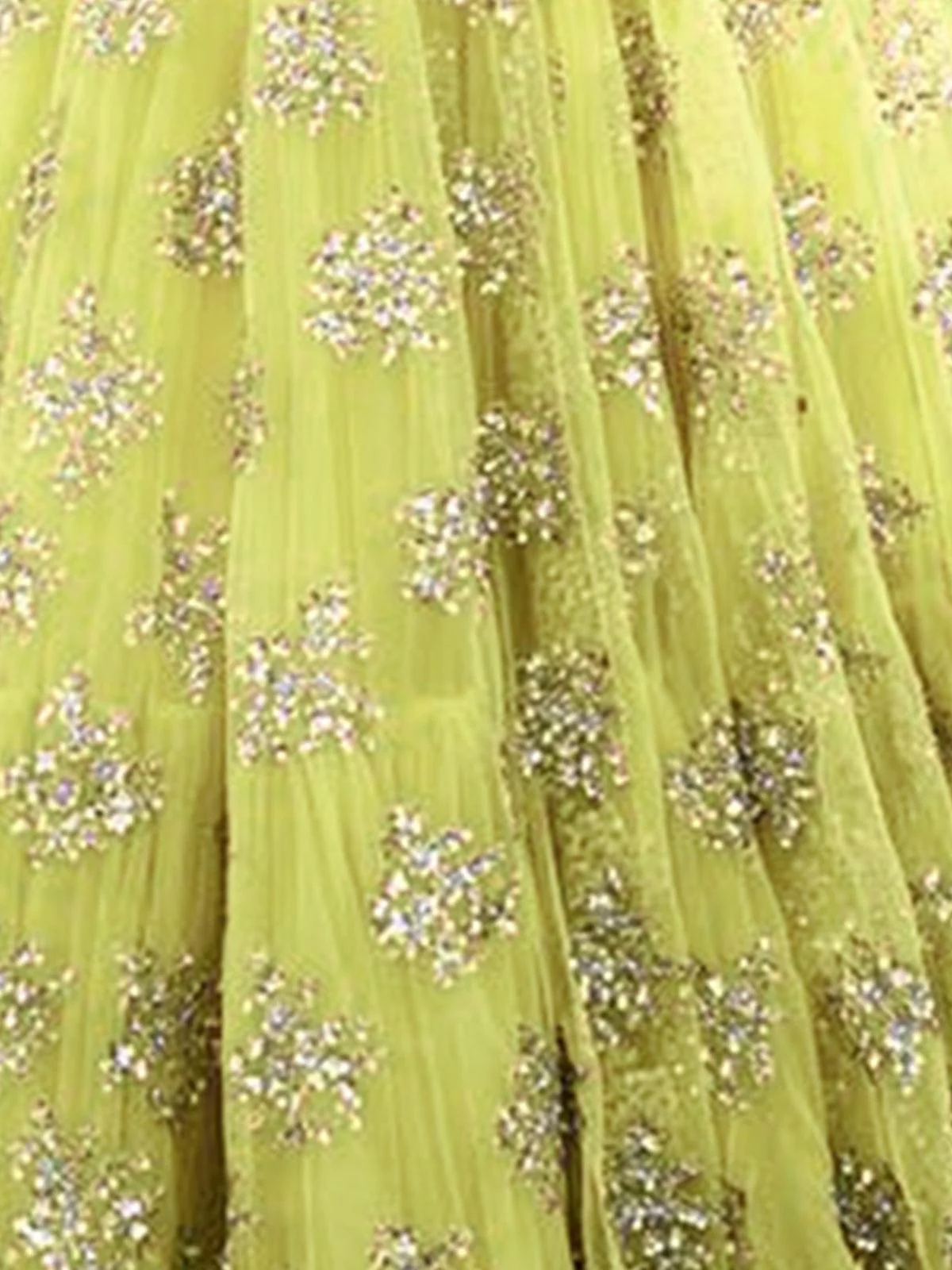 Odette Women Stylish Yellow Semi Stitched Lehenga With  Unstitched Blouse - Image 4