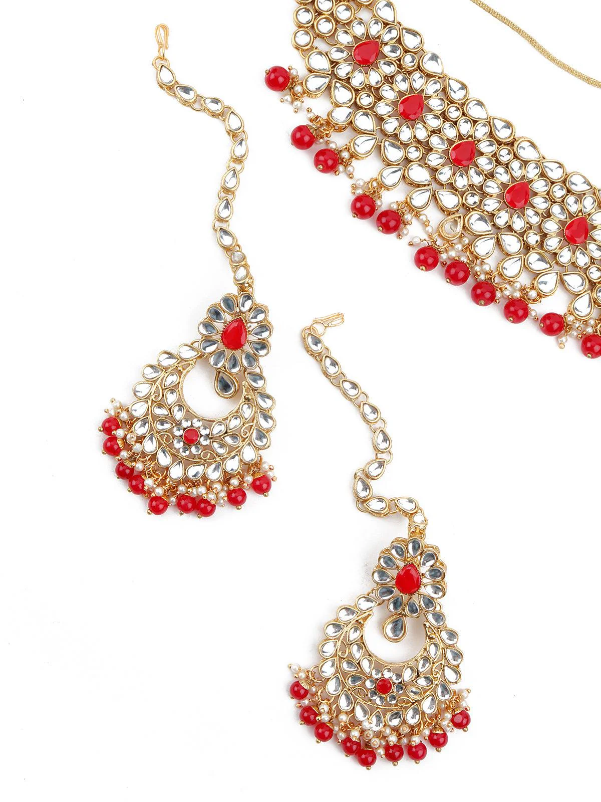 Odette Women Supple Kundan-Onyx Choker Set! - Image 4
