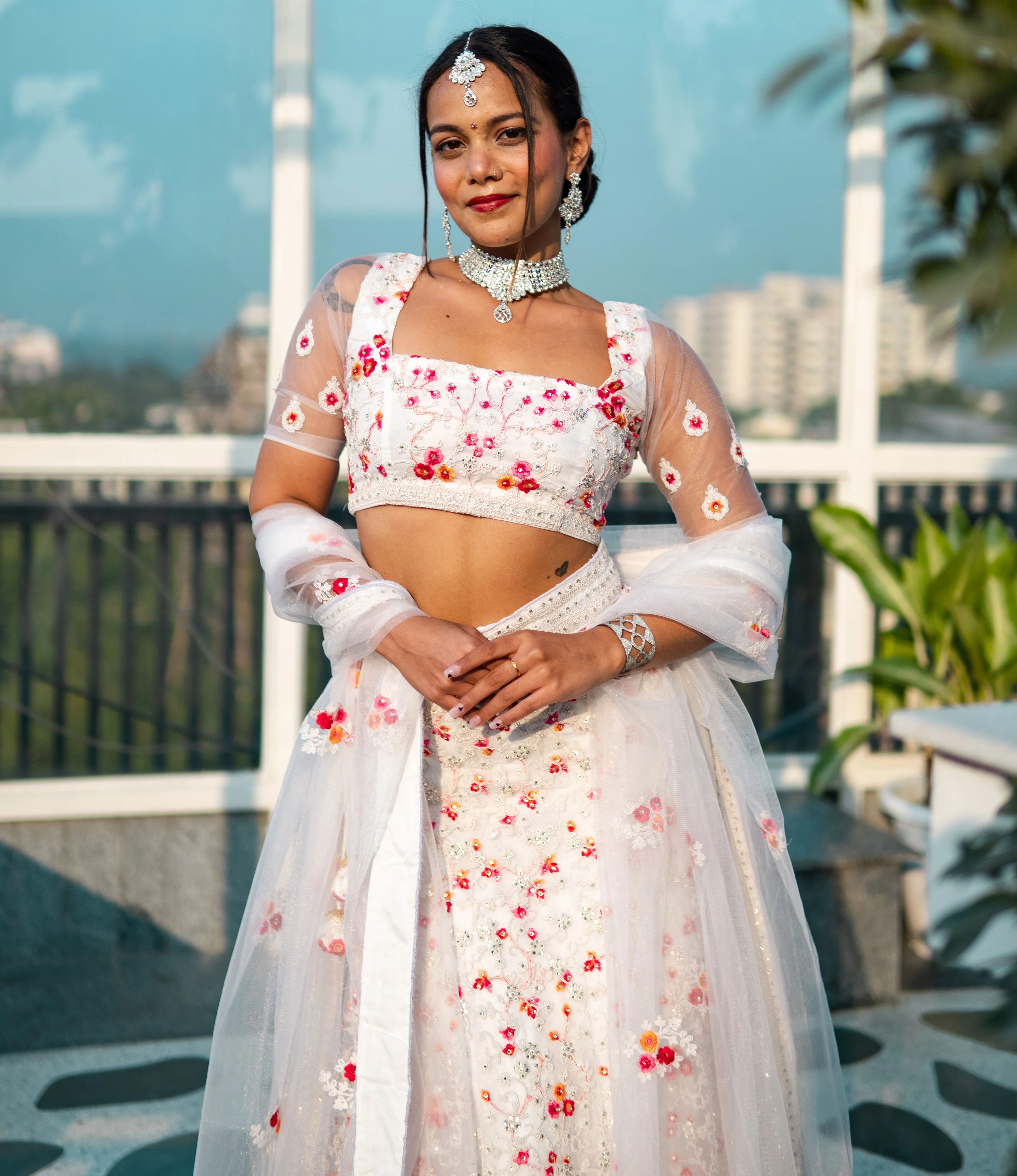 Odette Women Voguish Semi Stitched Lehenga Choli Set - Image 2