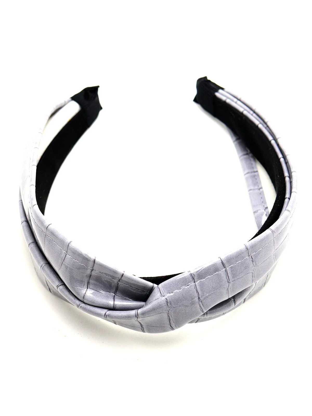 Odette Women Wavy Grey Polyester Hair Band - Image 4