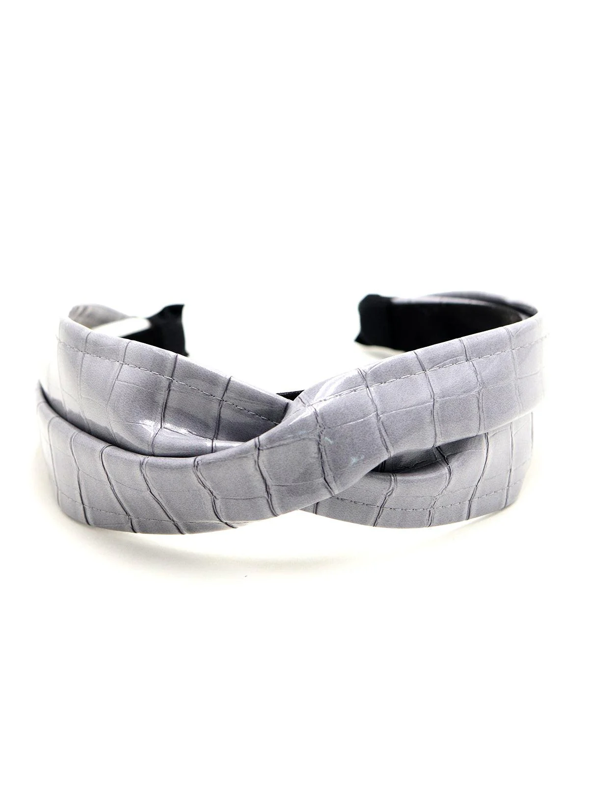 Odette Women Wavy Grey Polyester Hair Band - Image 5