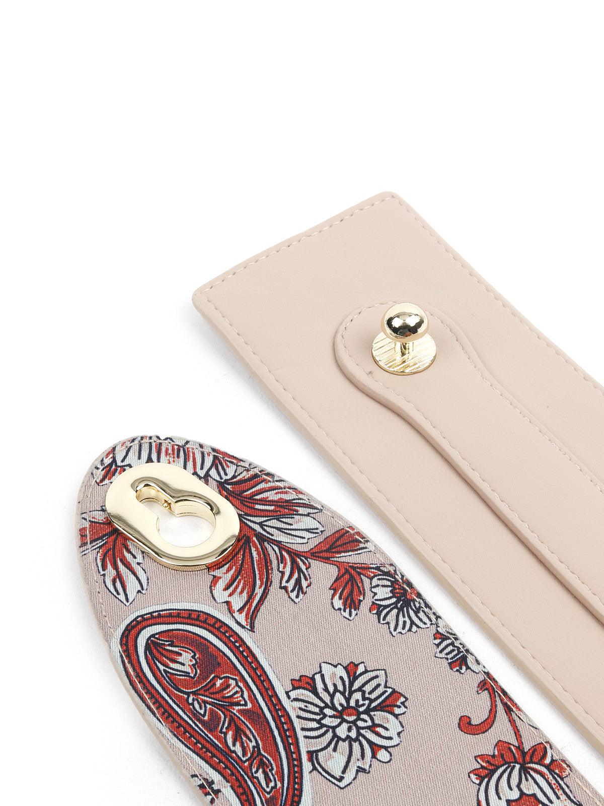 Odette Women Cream Metal Belt - Image 4