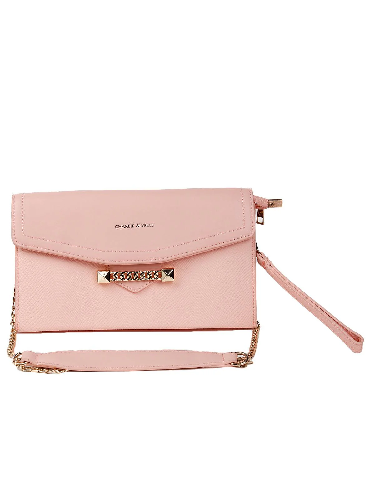 Odette Women Pink Leatherette Sling Bag - Image 3