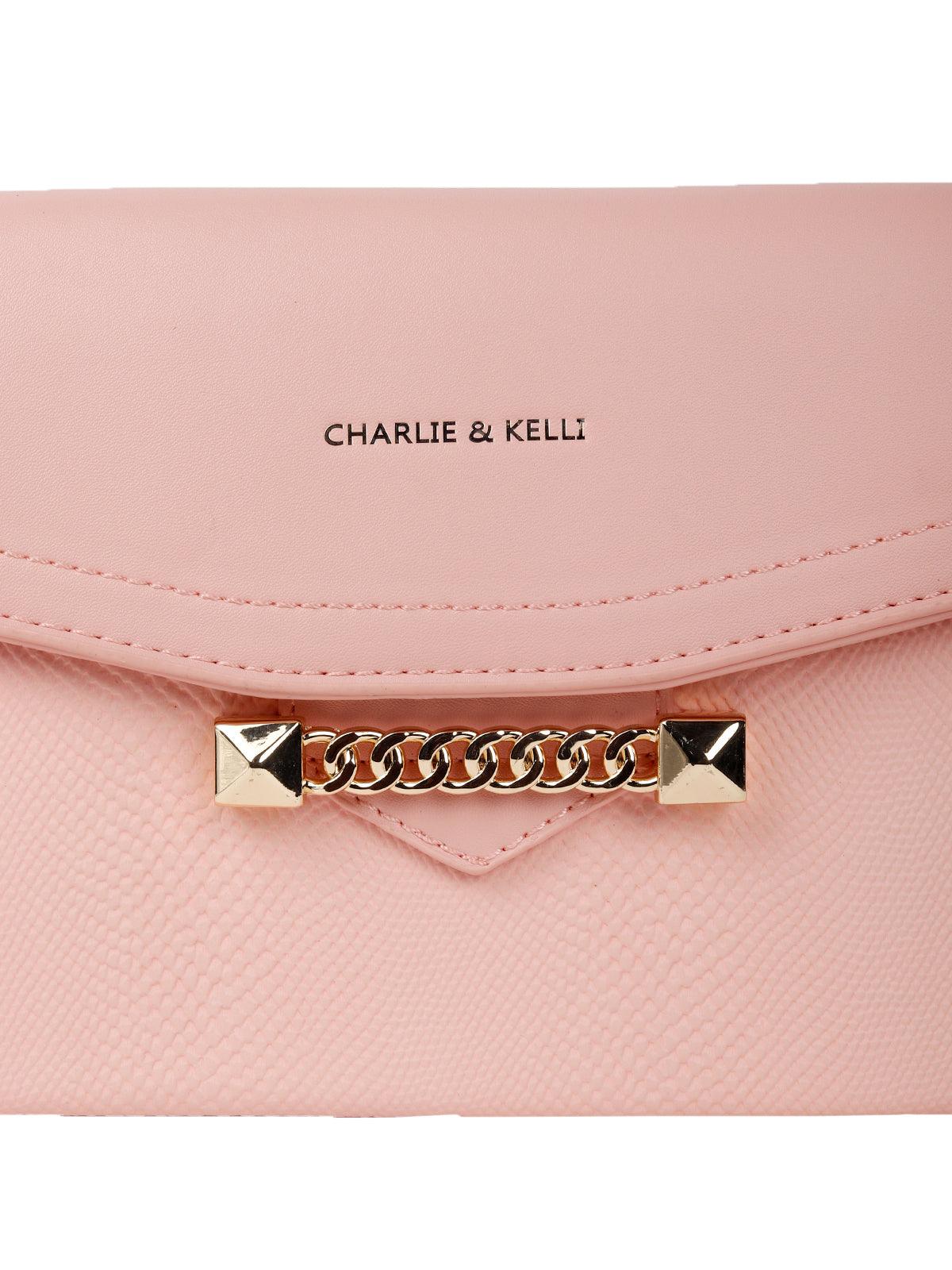 Odette Women Pink Leatherette Sling Bag - Image 5