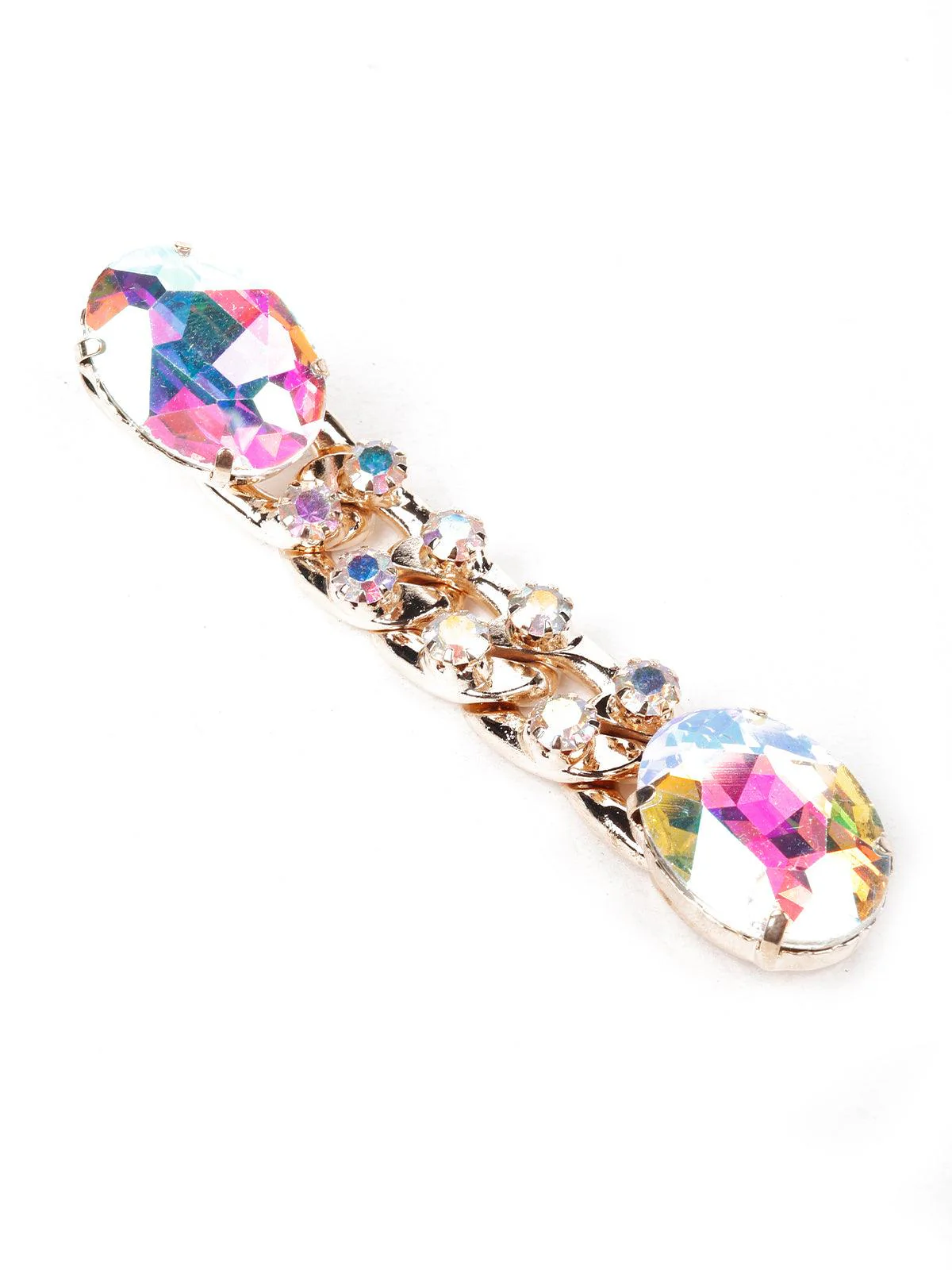 Odette Women Gold Metal Chained Earrings - Image 5